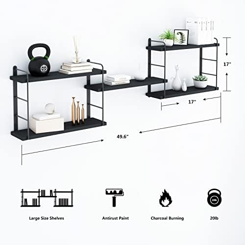 MXCSE Shelves on Wall, Floating Bookshelves, Shelves for Room Wall (Black)