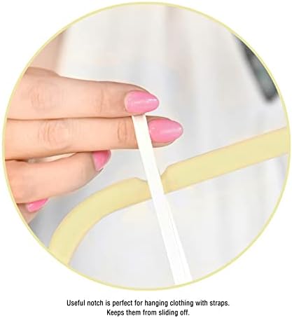 Velvet Hangers, 50 Pack, Sturdy Heavy Duty Hangers Including Tie Bar, Notches, Rounded Shoulder, Non Slip Material, and 360° Chrome Hook. (Ivory)
