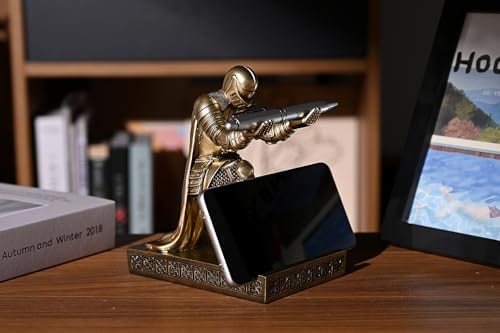 Windbreaker Soldier Knight Pen Holder Personalized Desk Accessory Bronze