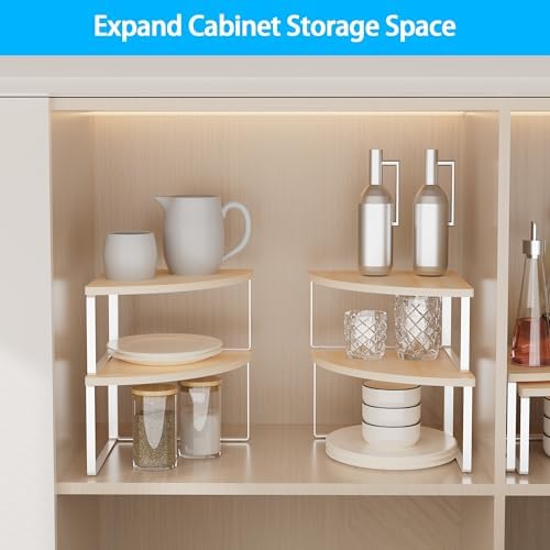 Golener Kitchen Corner Shelf, Corner Spice Rack, Counter Shelf, Stackable