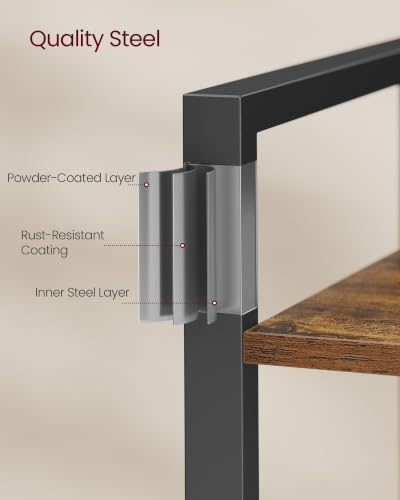 VASAGLE 4-Tier Bookshelf, Bookcase with Shelves, Storage Shelf, Living Room