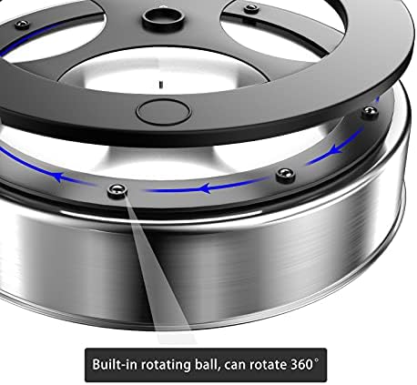 VAEHOLD Pantry Cabinet Lazy Susan Stainless Steel Black Spice Rack Turntable - Decorative Trays Storage Containers Organ