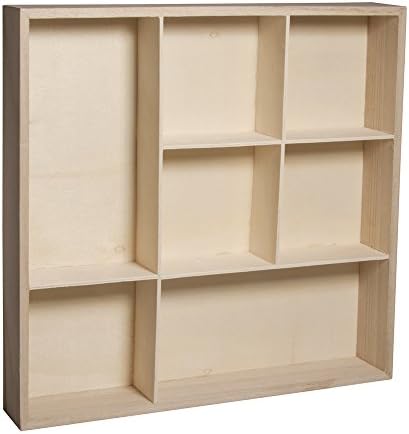 Rayher Wooden Seed Box, FSC Mix Credit, 26x26x4cm, 7 Sections, Multi-Colour, 2.6 x 2.6 x 0.4 cm
