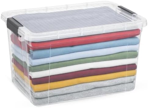 Superio 14.7 Quart Clear Plastic Storage Boxes with Lids, Stackable Organizer Containers, BPA-Free Storage Bins for Home