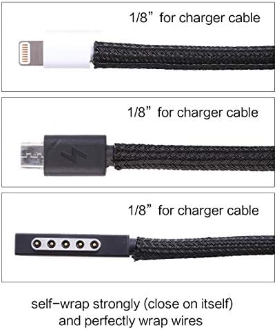 Alex Tech 25ft - 1/8 inch Cord Protector Wire Loom Tubing Cable Sleeve Split Sleeving For USB Cable Power Cord Audio Vid