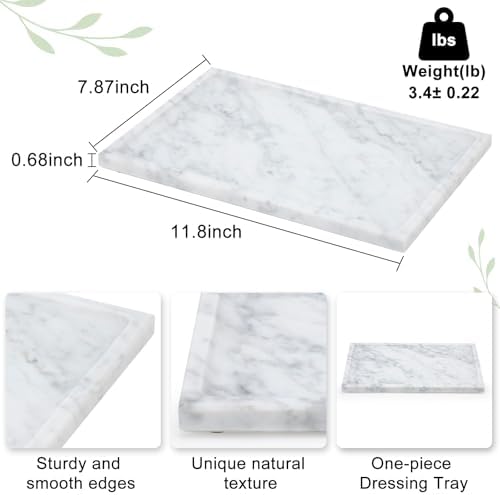 Marble Bathroom Tray,Pure Natural Vanity Tray,