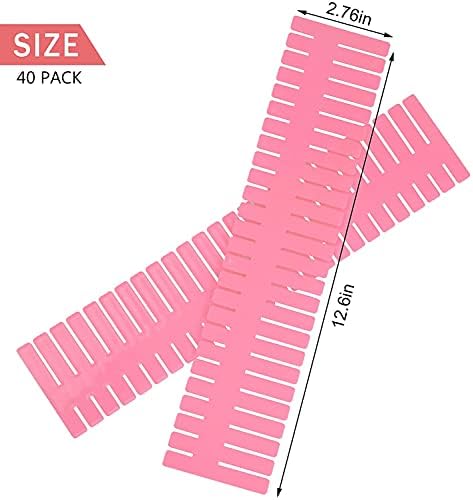 40Pcs Drawer Dividers, Adjustable Drawer Organizer for Socks, Underwear, Makeup, Can Help Tidy Kitchen, Bedroom, Dresser