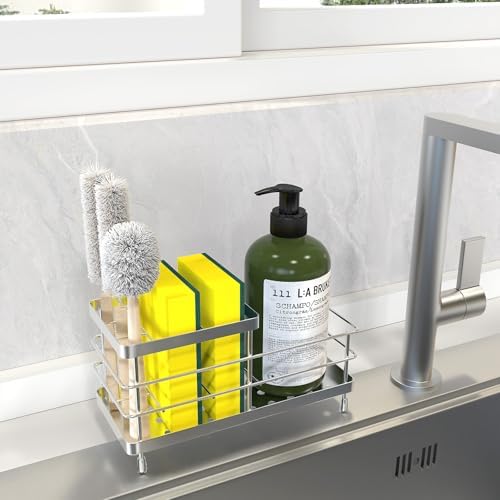 Luxspire Toothbrush Holders for Bathroom, Stainless Steel, 6 Slots, Silver
