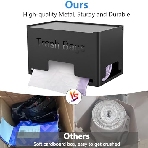 STWWO Extra Large Trash Bag Holder, Garbage Bag Dispenser Holder, Black