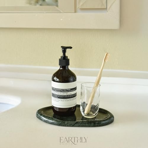 Natural Marble Trinket Tray – 9"x6" Cloud Shaped Decorative Dish for Jewelry, Keys, Perfume, Cosmetics, Vanity, Bathroom