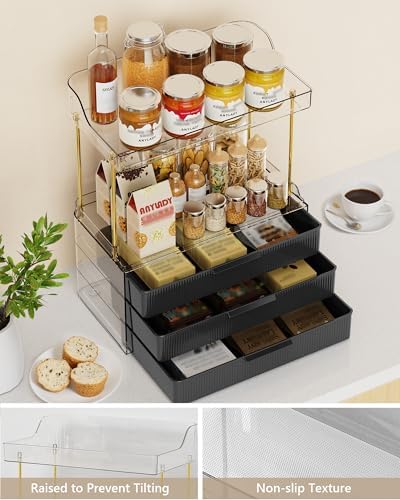 Anylady Bathroom Organizers and Storage, Makeup Organizer (Sturdy Durable Attractive), Ideal for Vanity, Countertop, Cou