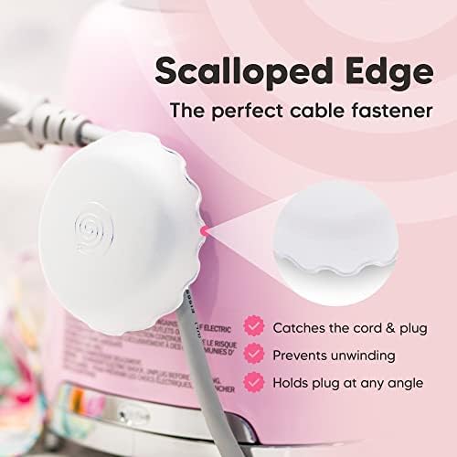 2-Pack Patented Heat-Resistant Cord Organizer for Appliances, Kitchen, Computers & More | Stick-On Cord Wrappers with Fl