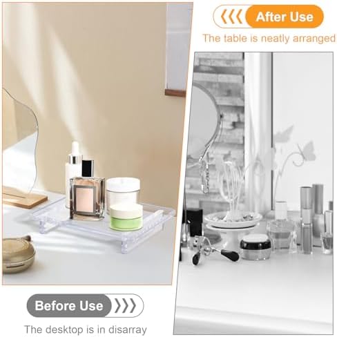 Chivalral Large Clear Acrylic Soap Tray 9x5.9x1.5 Inch, 2 Pack