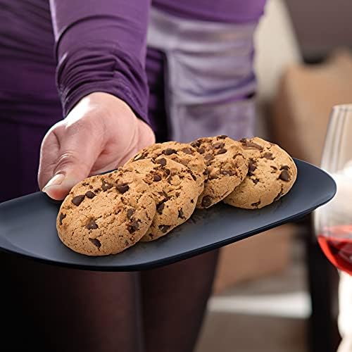 Black Stainless Steel Tray Set of 3, 11 Inch Large, Matte Finish