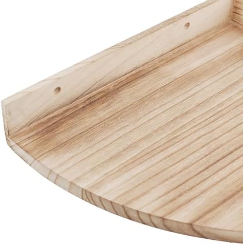 5 PCS Corner Wall Shelf Floating, 15.6 x 11.2 x 2 inch Wooden Wall Mount Corner Storage Display Floating Shelves for Liv