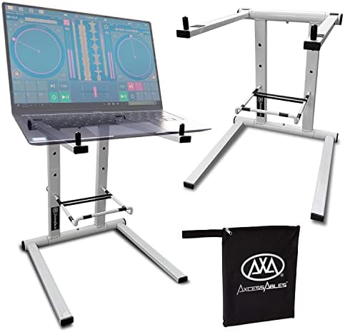 AxcessAbles Portable Folding Laptop Stand with Bag | Elevated MacBook Stand for Home Office, Music Production, Gaming, D
