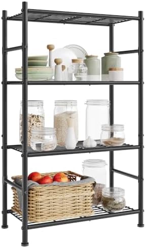 SONGMICS 4-Tier Storage Shelves, Steel Shelving Unit