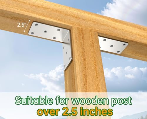 (8PCS) Heavy Duty L Brackets 5x5x2.5 for Wood,Metal Shelf Brackets,90 Degree Corner Bracket,Large Right Angle Bracket, P