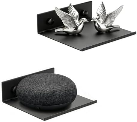 Z metnal Small Floating Shelves for Action Figures & Collectibles, Wall Mount Mini Metal Wall Display Shelf for Gaming R
