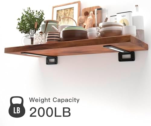 LEOPO Openwork 10 Inch 6-Pack Shelf Brackets, 1/5'' Thick Shelf Support