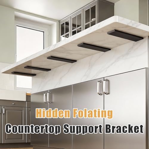 3 Pack 3/8" Thick 20" Lx 2.5" W Countertop Support Bracket