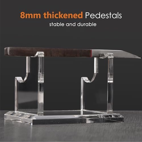 SANRUI 2 Tier Acrylic Pen Holder Display Stand, Clear Desk Pencil Rack