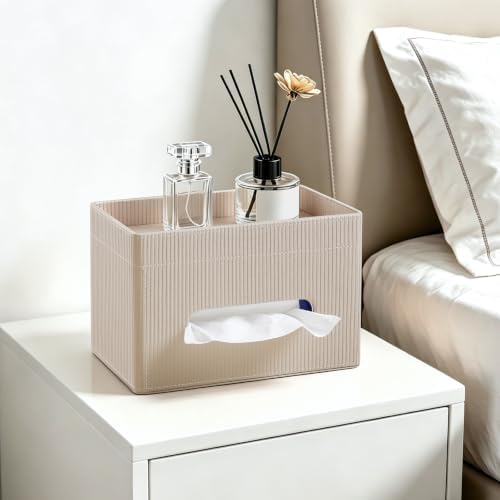 Rectangular Tissue Box Cover PU Leather Tissue Box Holder Rectangle