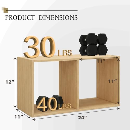 WannabeMyself【Easy Assembly】 2 Cube Storage Organizer with Anti-Tipping Kits,Reversible Open Back Book Shelf, Bookcase f