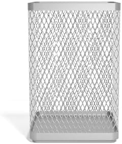 TRU RED Stackable Wire Mesh Jumbo Pencil Holder, Silver, 3-Pack