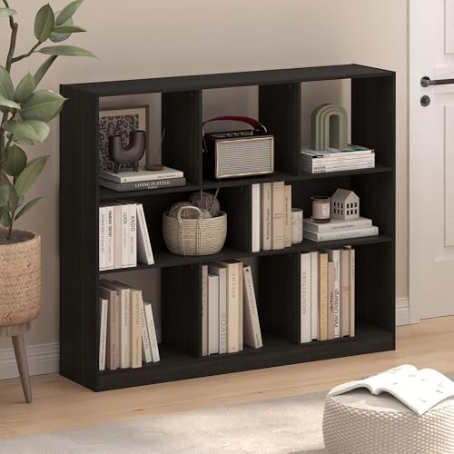 Furinno DALY Book Shelf, 8-Cube Bookshelf, Horizontal Cube Storage Organizer Bookcase, 10.9 x 47.2 x 39.4, for Living Ro