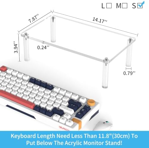 Acrylic Monitor Stand Riser 14X7.8 Clear Computer Stand Riser