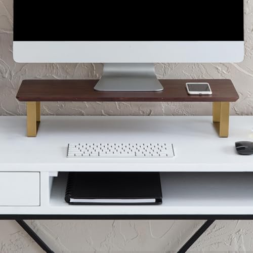 Anji Mountain Monitor Stand for Desk - Desktop Organizer & Laptop Riser, Ergonomic Monitor Riser, Space-Saving, Durable,