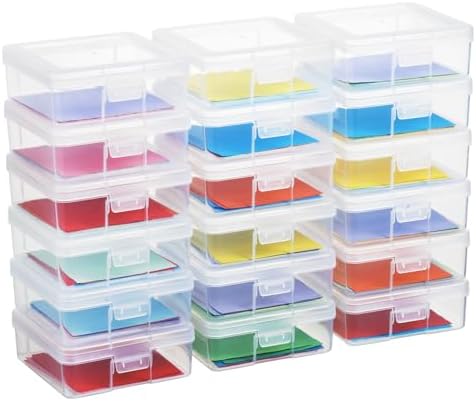 18 Pack Small Plastic Hobby Art Craft Organizer,Plastic Containers