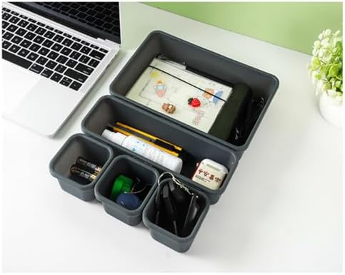 Gonice 18 PCS Interlocking Drawer Organizers Plastic Desktop Organizer Tray