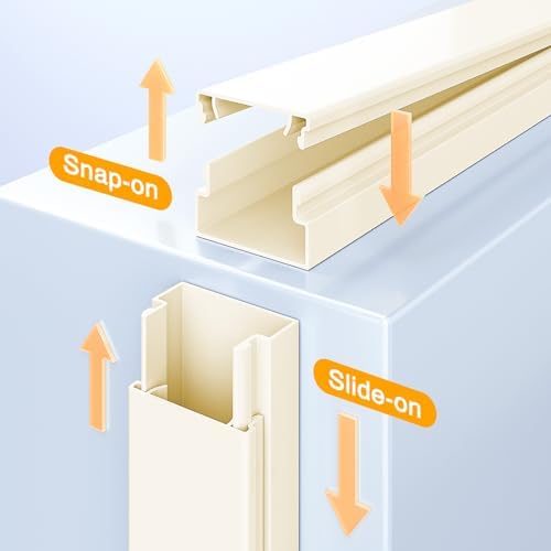 Cord Cover Wall, 157in Delamu Cord Hider Wall Mounted TV, Wire Covers for Cords Cable Management, Cable Raceway Cable Hi