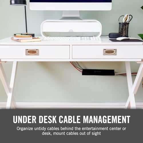 VELCRO Brand Complete Desk Cable Management Kit | 8in Mountable Cable Sleeve 2pk + 150pk Reusable Cable Ties + Desk & Ni