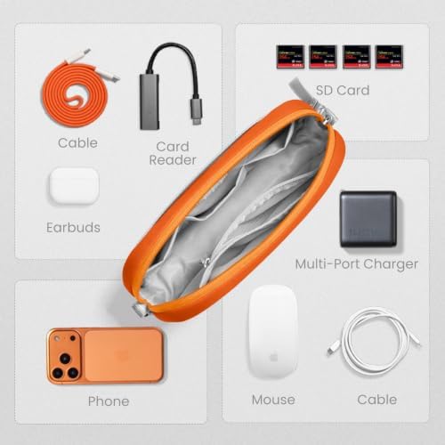 tomtoc Electronics Organizer Travel Case, Cable Organizer for Essentials