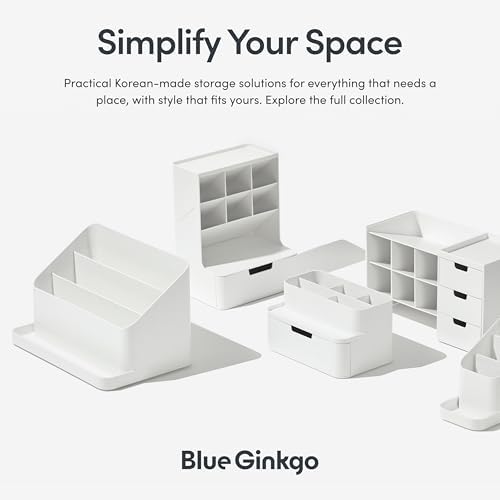 BLUE GINKGO Desk Organizer, Office Supplies, Green, Made in Korea