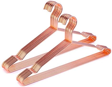 Copper Metal Hangers, 17 Inch 4.0mm Heavy Duty Wire 20 Pack