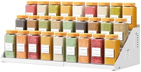RCHYFEED 3 Tier Expandable Spice Rack Organizer, Height Adjustable,Metal