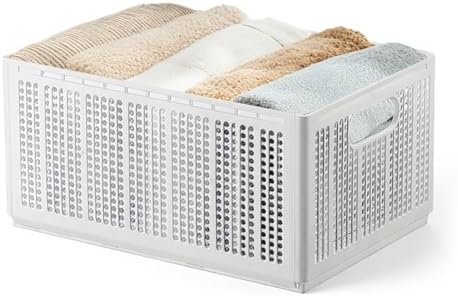 Foldable Closet Organizer with Adjustable Dividers, 7-Grid Wardrobe Storage Bin for Jeans, Sweaters, Pants & Clothes, Me