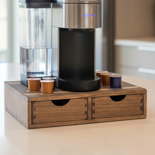 DDYURI Coffee Pods Storage Drawer Holder CF1D2C Dark Brown