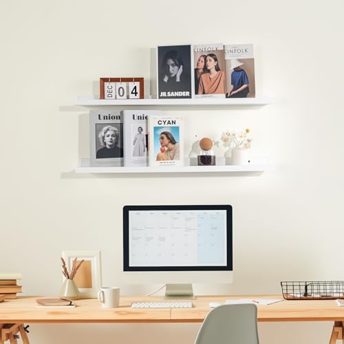 NEXHOME PRO Floating Shelves for Wall Set of 2,36 Inches Picture Ledge Shelf, Kids Bookshelf Wall Mounted for Living Roo