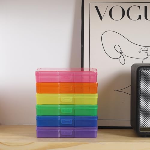 novelinks 24 Pack 4"x6" Photo Storage Boxes and Picture Organizer (Color)