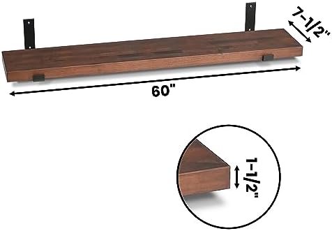 CONSDAN Floating Shelf for Wall Mounted Book Shelf Hanging Shelves Floating Bookshelf for Bedroom, Bathroom, Living Room
