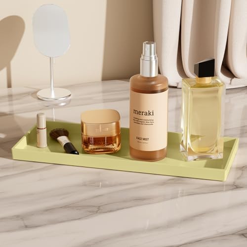 Vanity and Bathroom Tray, 15" ABS Countertop Organizer,Waterproof Vanity Tray for Toilet Tank,Perfume,Soap,Keys,Bathroom