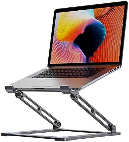 Laptop Stand for Desk - Adjustable Laptop Holder, Portable Laptop Riser with Multi-Angle Height Adjustable Computer Stan
