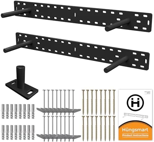 2 x 22 inch Real XL Heavy Duty Floating Shelf Brackets Designed for Long Custom Shelves, Hidden Floating Shelf Hardware,