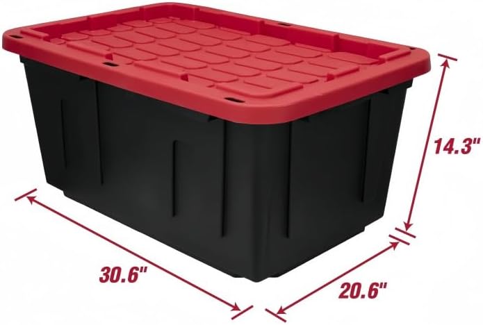 Storage Bins with Lids, 27 Gal 2-Pack Stackable Plastic Totes