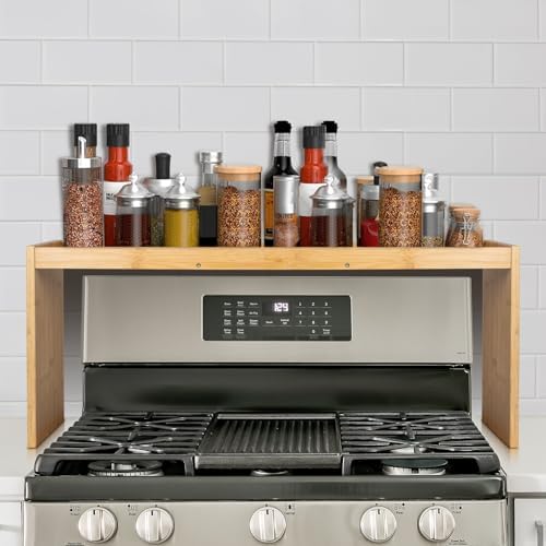 Over the Stove Spice Shelf for Kitchen,33" Over Stove Spice Rack Organizer
